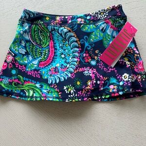 Lilly Pulitzer Girls Luxletic Aila Mini skort- Take me to the Sea- size 6-7